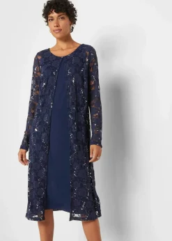 Kleid mit Spitze (2-tlg. Set)