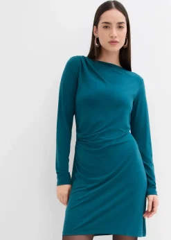 Kleid mit U-Bootausschnitt