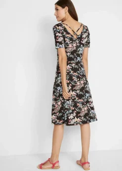 Knieumspielendes Jerseykleid in A-Linie