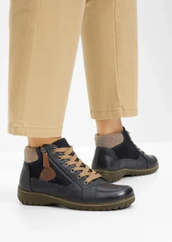 Komfort-Schnürboots in bequemer Weite aus Leder