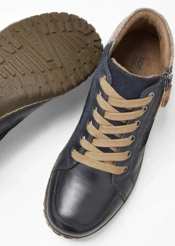 Komfort-Schnürboots in bequemer Weite aus Leder