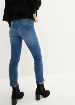 Komfort-Stretch-7/8-Jeans mit Schlitz
