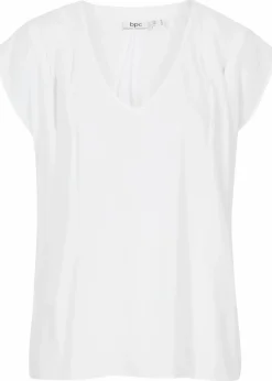 Kurzarmbluse aus fließender Viskose