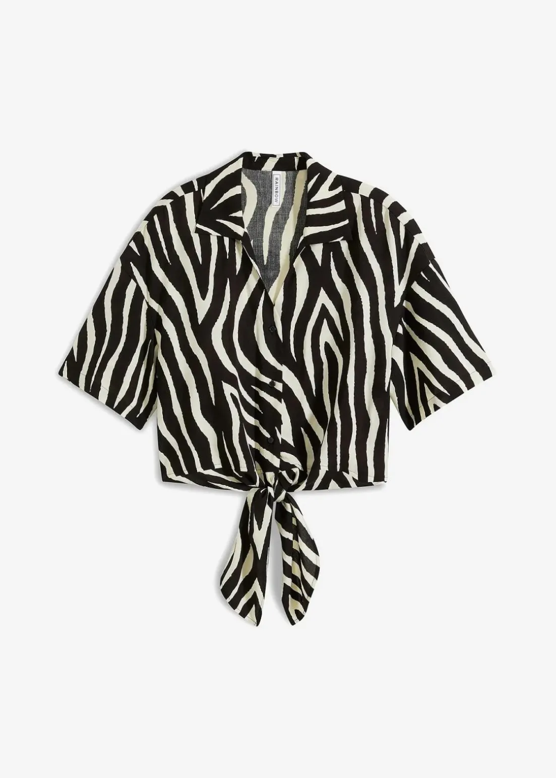 Kurzarmbluse aus fließender Viskose