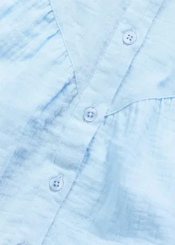 Kurzarmbluse aus luftigem Musselin