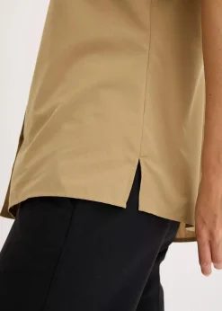 Kurzarmbluse aus Popeline