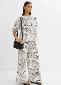 Kurzarmbluse aus reiner Baumwolle