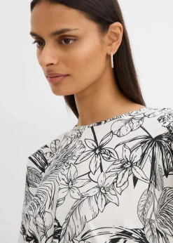 Kurzarmbluse aus reiner Baumwolle