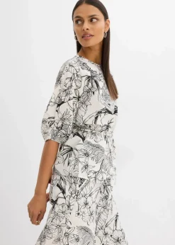 Kurzarmbluse aus reiner Baumwolle