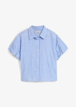 Kurzarmbluse aus reiner Baumwolle