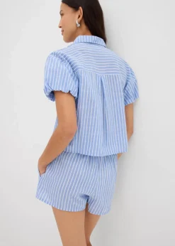 Kurzarmbluse aus reiner Baumwolle