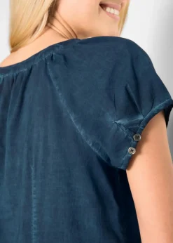 Kurzarmbluse aus reiner Baumwolle