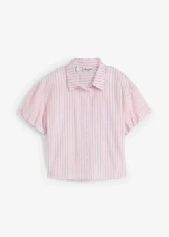 Kurzarmbluse aus reiner Baumwolle