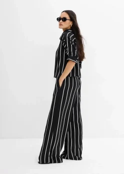 Kurzarmbluse aus strukturiertem Crêpe