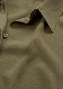 Kurzarmbluse mit recyceltem Polyester