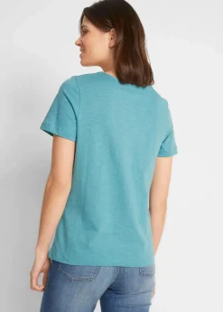 Kurzarmshirt mit Katzen-Druck