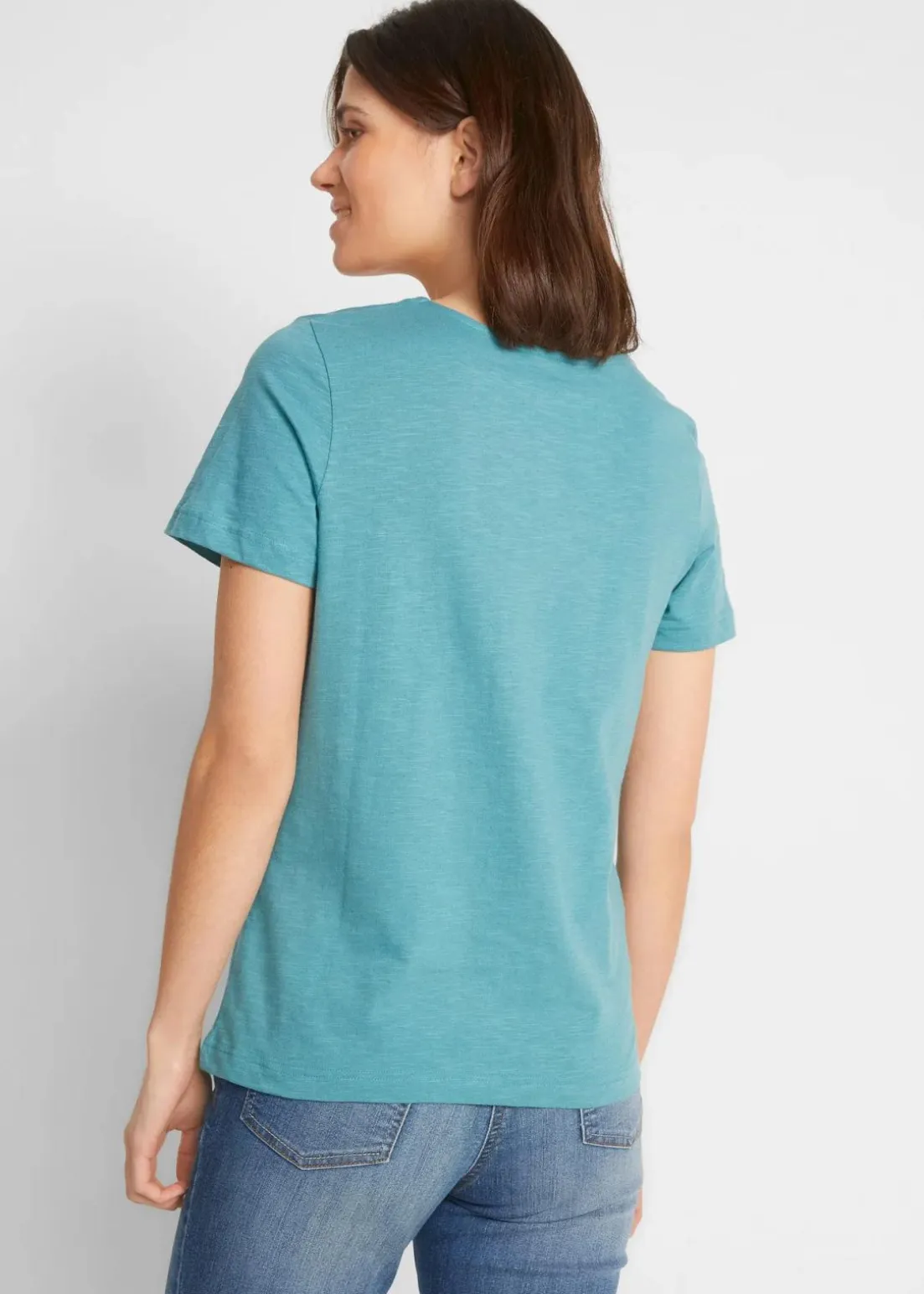 Kurzarmshirt mit Katzen-Druck