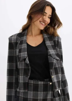 Kurzblazer mit Schmuck-Knopf