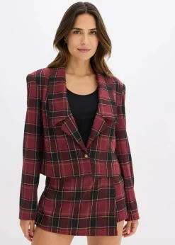 Kurzblazer mit Schmuck-Knopf