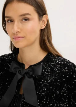 kurze Pailletten-Jacke