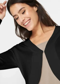 Kurze Strickjacke mit Viskose