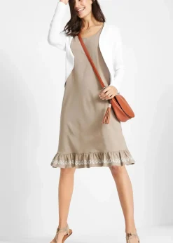 Kurze Strickjacke mit Viskose