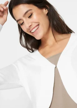 Kurze Strickjacke mit Viskose