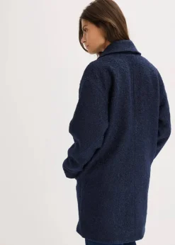 Kurzer Bouclé-Mantel, oversized