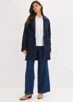 Kurzer Bouclé-Mantel, oversized