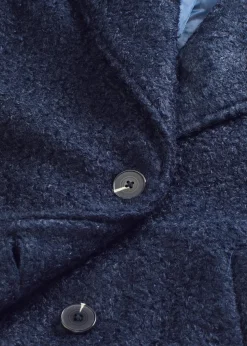 Kurzer Bouclé-Mantel, oversized