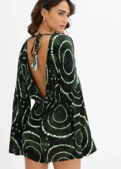 Kurzer Jumpsuit aus fließender Viskose