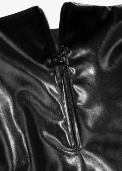 Kurzer Lederimitat-Rock