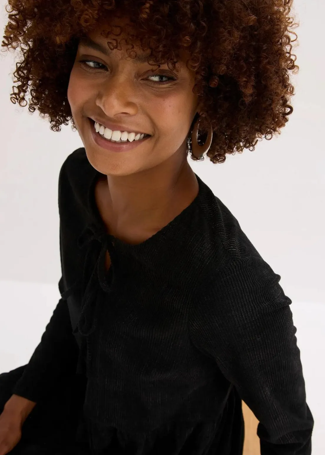 Kurzes Cord-Kleid mit Karomuster