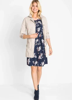 Kurzes Jerseykleid aus softem Viskose-Mix