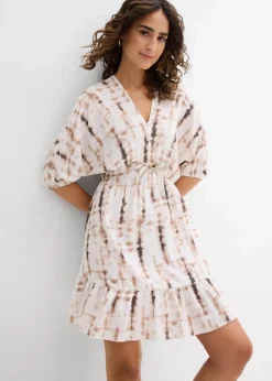 Kurzes Kleid aus fließender Viskose