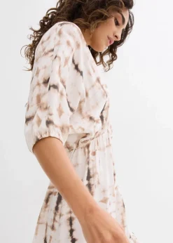 Kurzes Kleid aus fließender Viskose