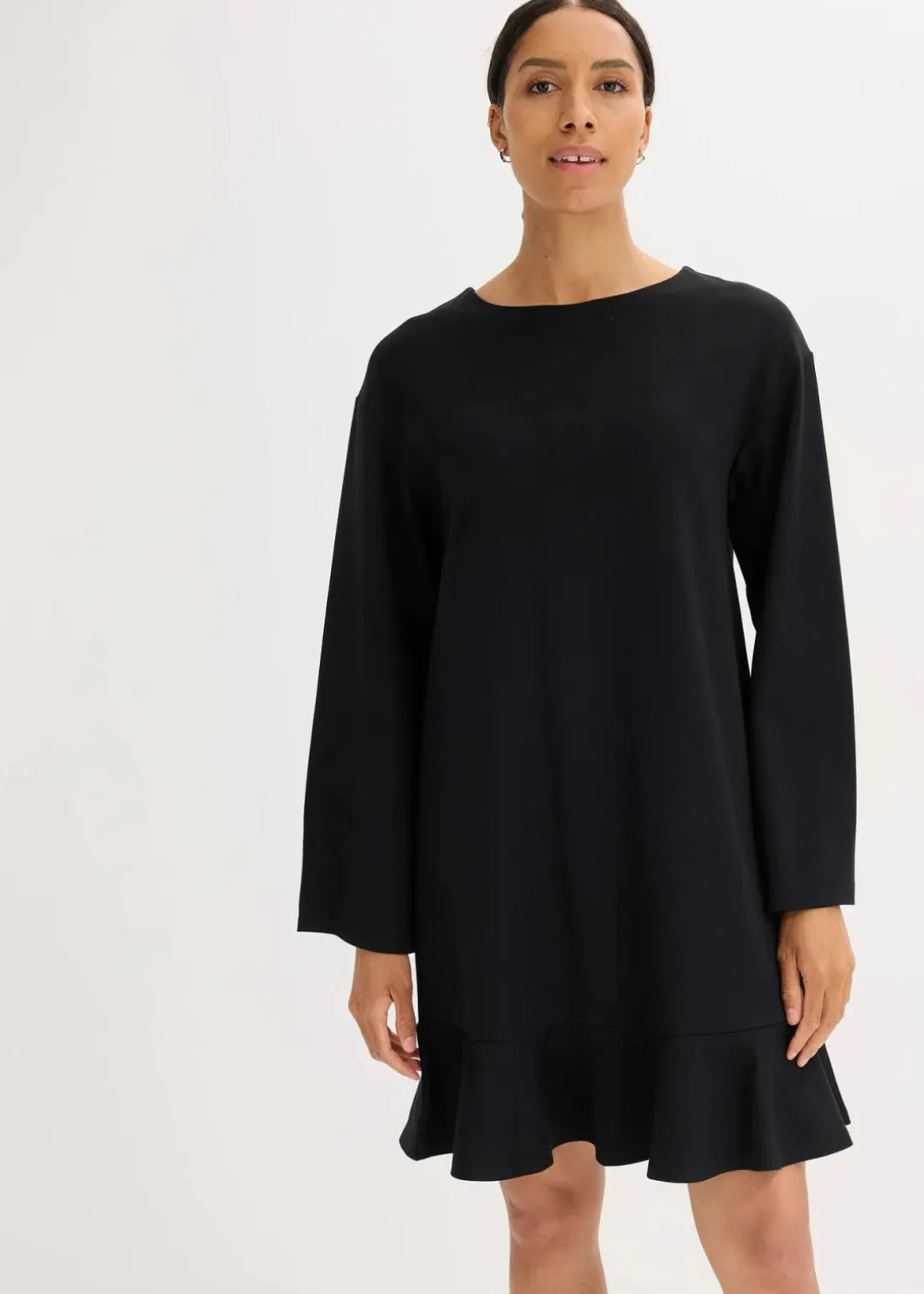 Kurzes Kleid mit Volant aus Punto di Roma