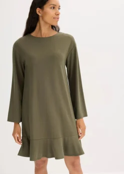 Kurzes Kleid mit Volant aus Punto di Roma