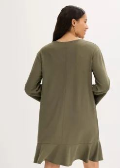 Kurzes Kleid mit Volant aus Punto di Roma