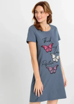 Kurzes Nachthemd aus reiner Bio-Baumwolle