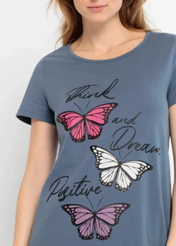 Kurzes Nachthemd aus reiner Bio-Baumwolle