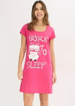 Kurzes Nachthemd aus reiner Baumwolle