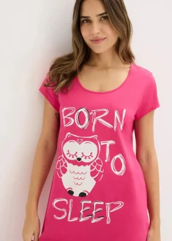 Kurzes Nachthemd aus reiner Baumwolle