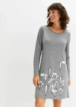 Kurzes Nachthemd mit langen Ärmeln