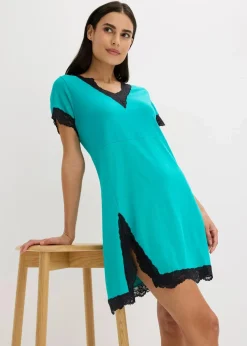 Kurzes Nachthemd mit zarter Spitze