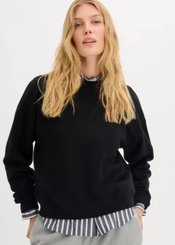 Kurzes Oversize-Sweatshirt aus reiner Bio-Baumwolle