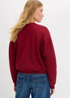 Kurzes Oversize-Sweatshirt aus reiner Bio-Baumwolle