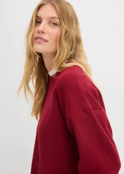 Kurzes Oversize-Sweatshirt aus reiner Bio-Baumwolle