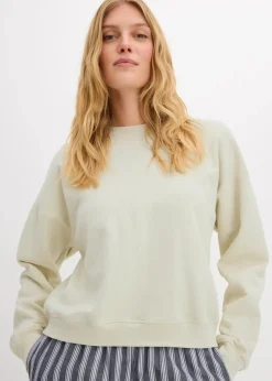 Kurzes Oversize-Sweatshirt aus reiner Bio-Baumwolle