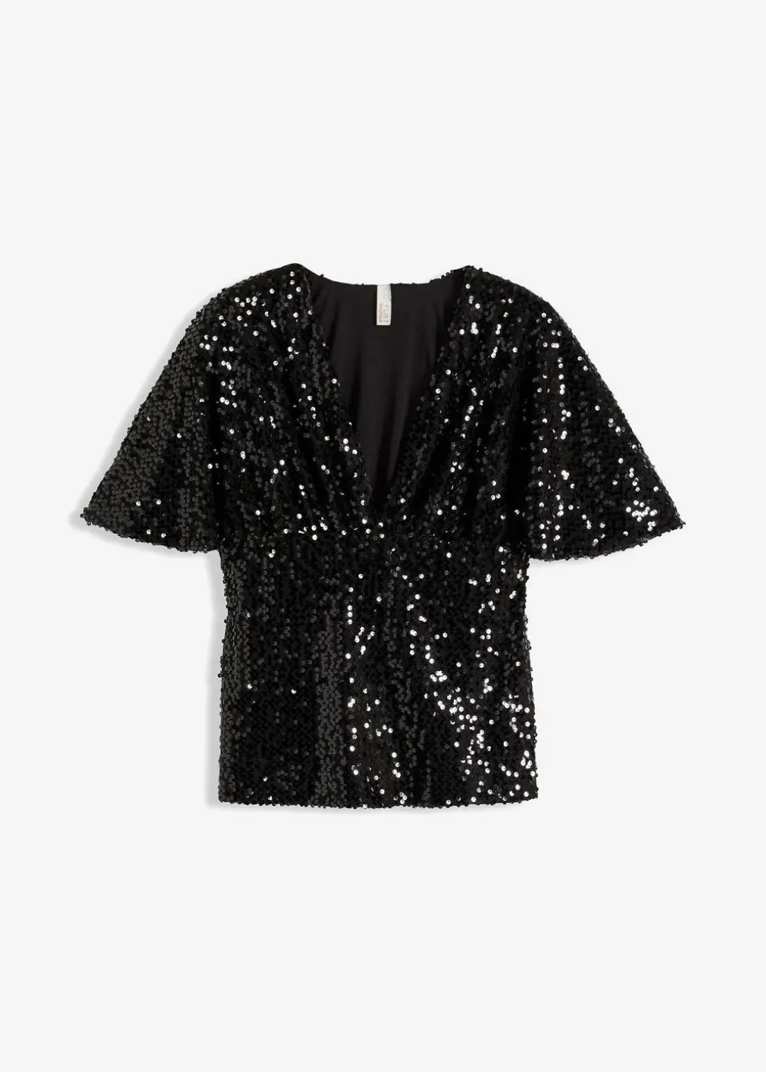 Kurzes Shirt mit Pailletten